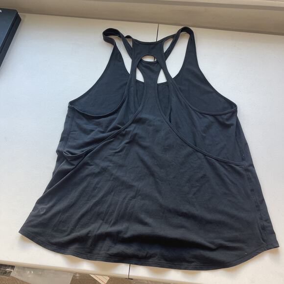 Lululemon Women Sz 12 Tank Tops Lot of 2 Cotton Black Teal Green Racer Back Both - Picture 12 of 13